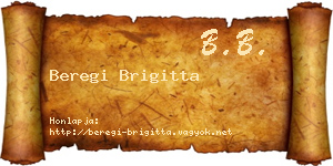 Beregi Brigitta névjegykártya